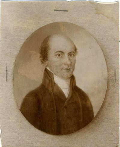 Miniature portrait believed to be that of Judge Maurice Moore, one of the justices who tried the Regulators. Item H.1946.14.54 from the collections of the North Carolina Museum of History. Courtesy of the North Carolina Department of Cultural Resources.
